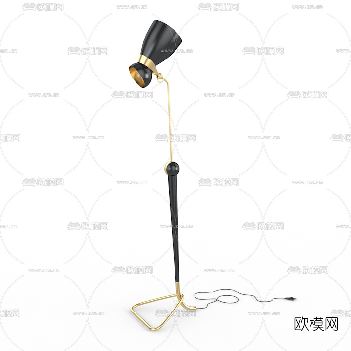 现代金属落地灯3D模型