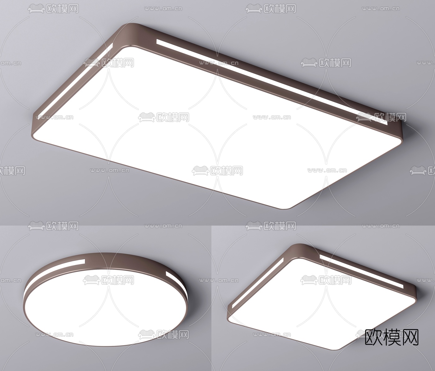 现代吸顶灯3d模型下载