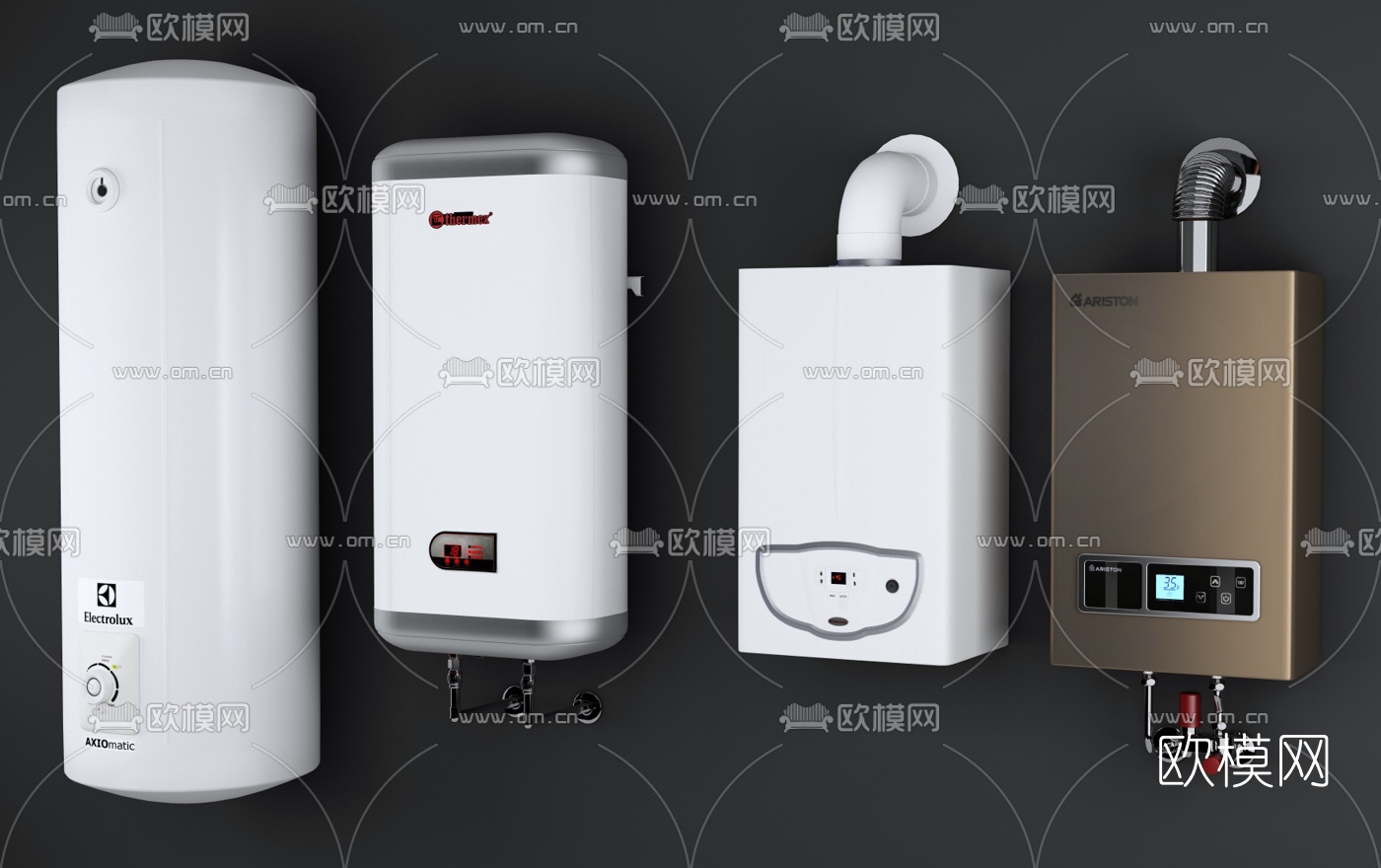 现代热水器3D模型