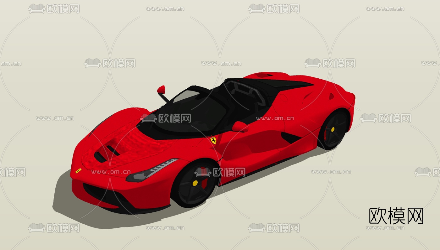现代跑车免费su模型下载（渲染图1）