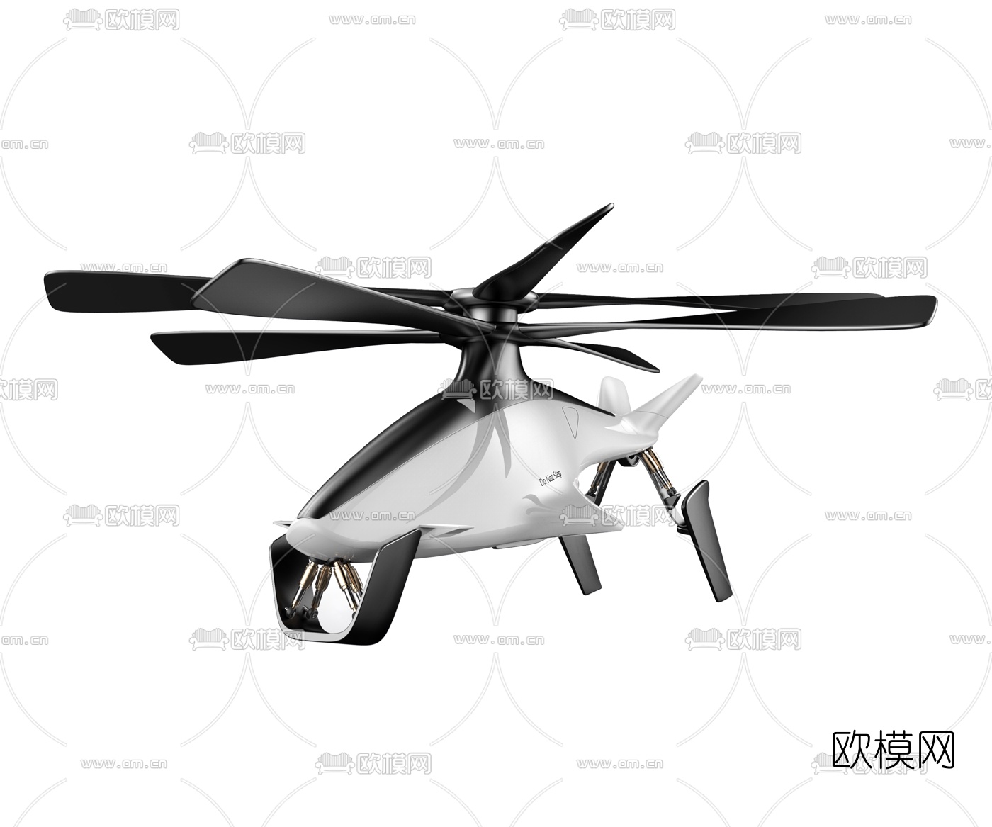 现代直升机3d模型下载