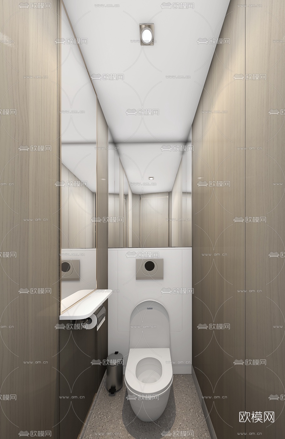 现代公共卫生间3d模型