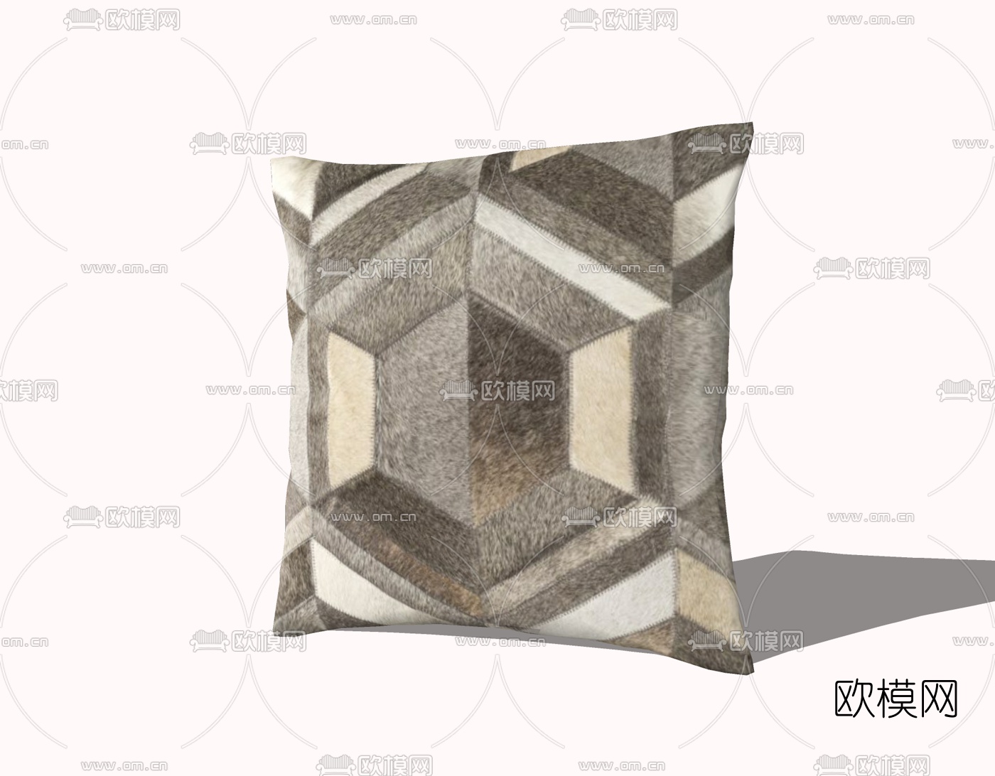 现代布艺抱枕免费su模型下载