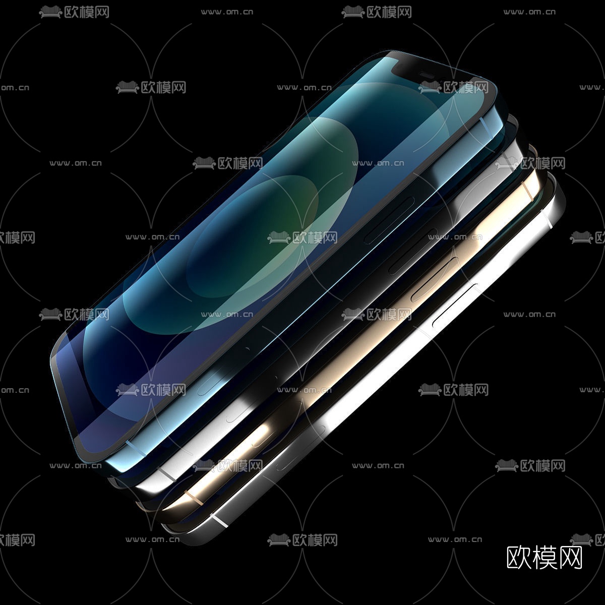 现代苹果手机3d模型
