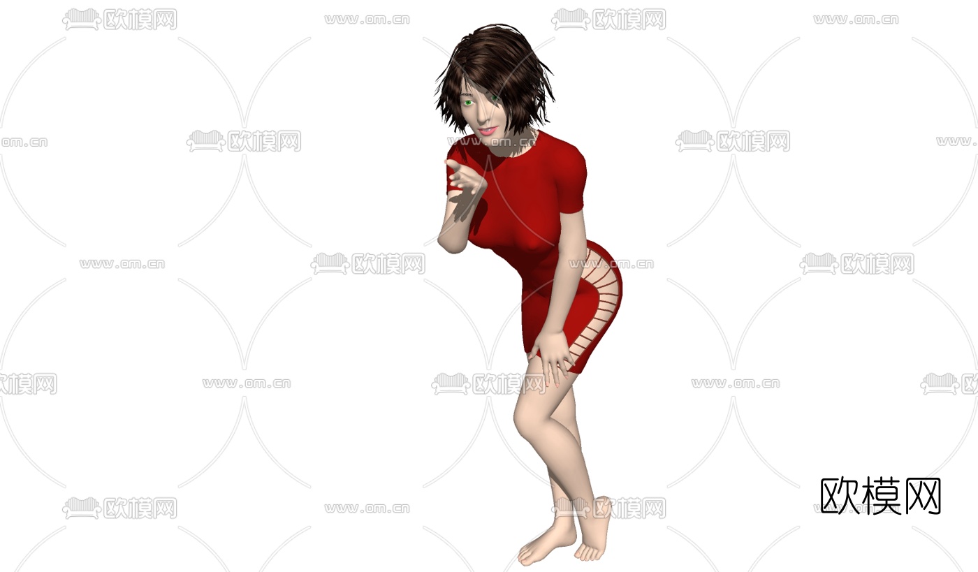 现代女士免费su模型下载