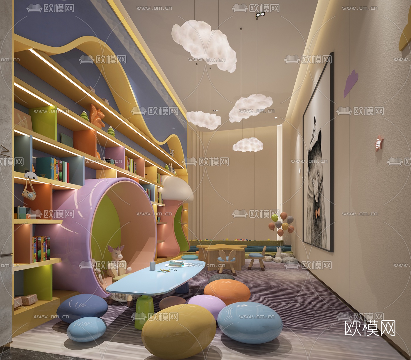 新中式售楼处3d模型下载（渲染图2）