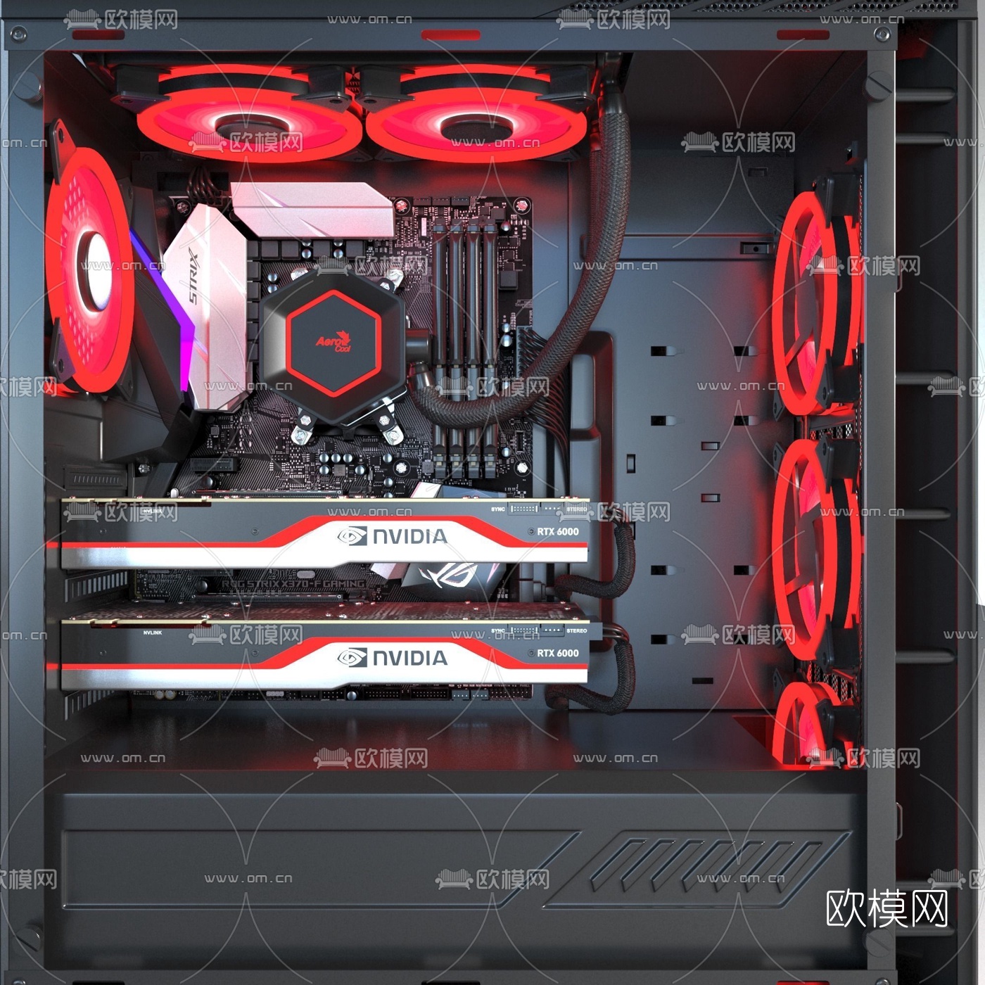 现代电脑主机3d模型