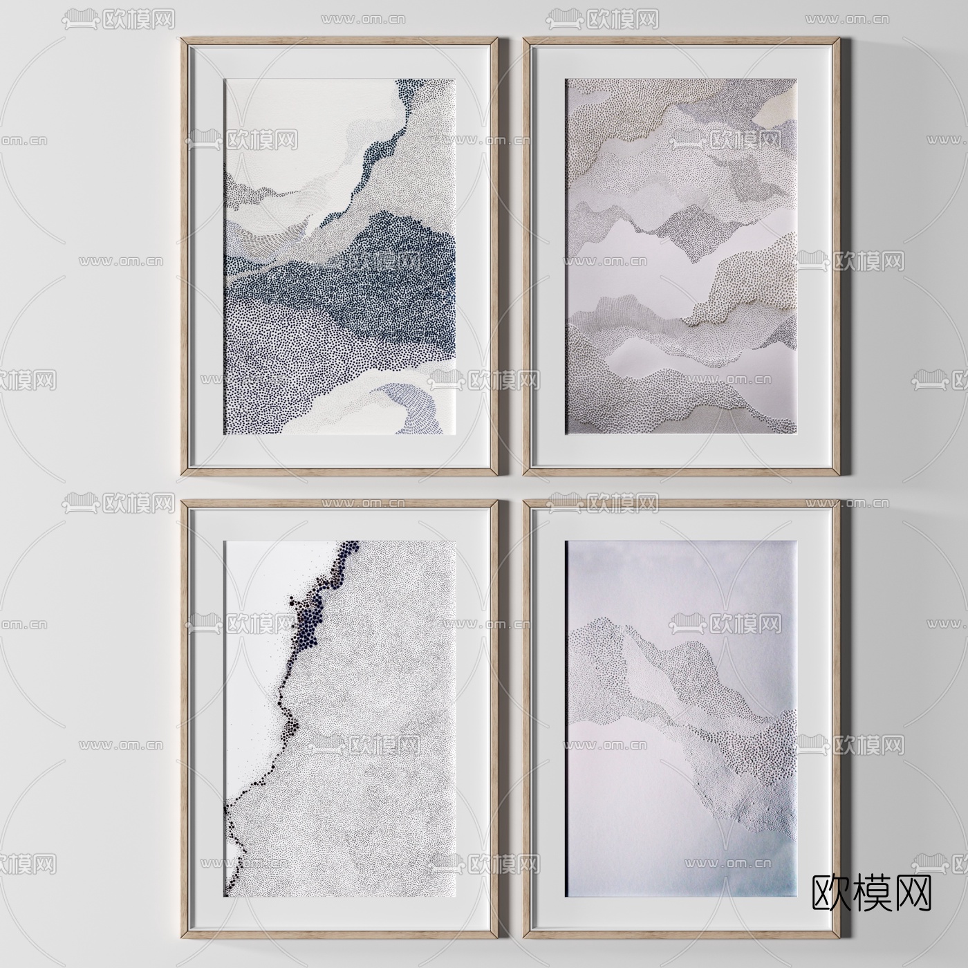 新中式装饰画3d模型