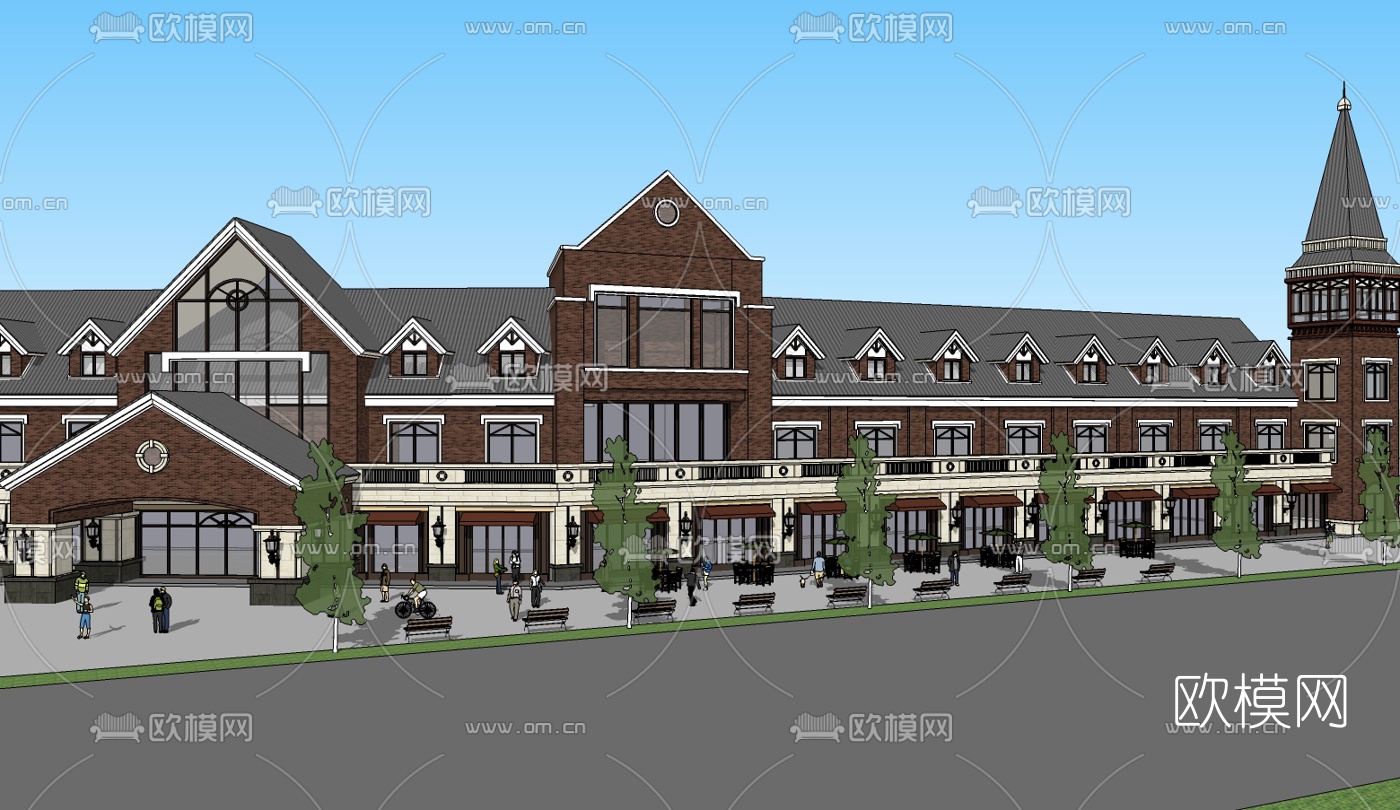 欧式酒店su模型下载（渲染图2）