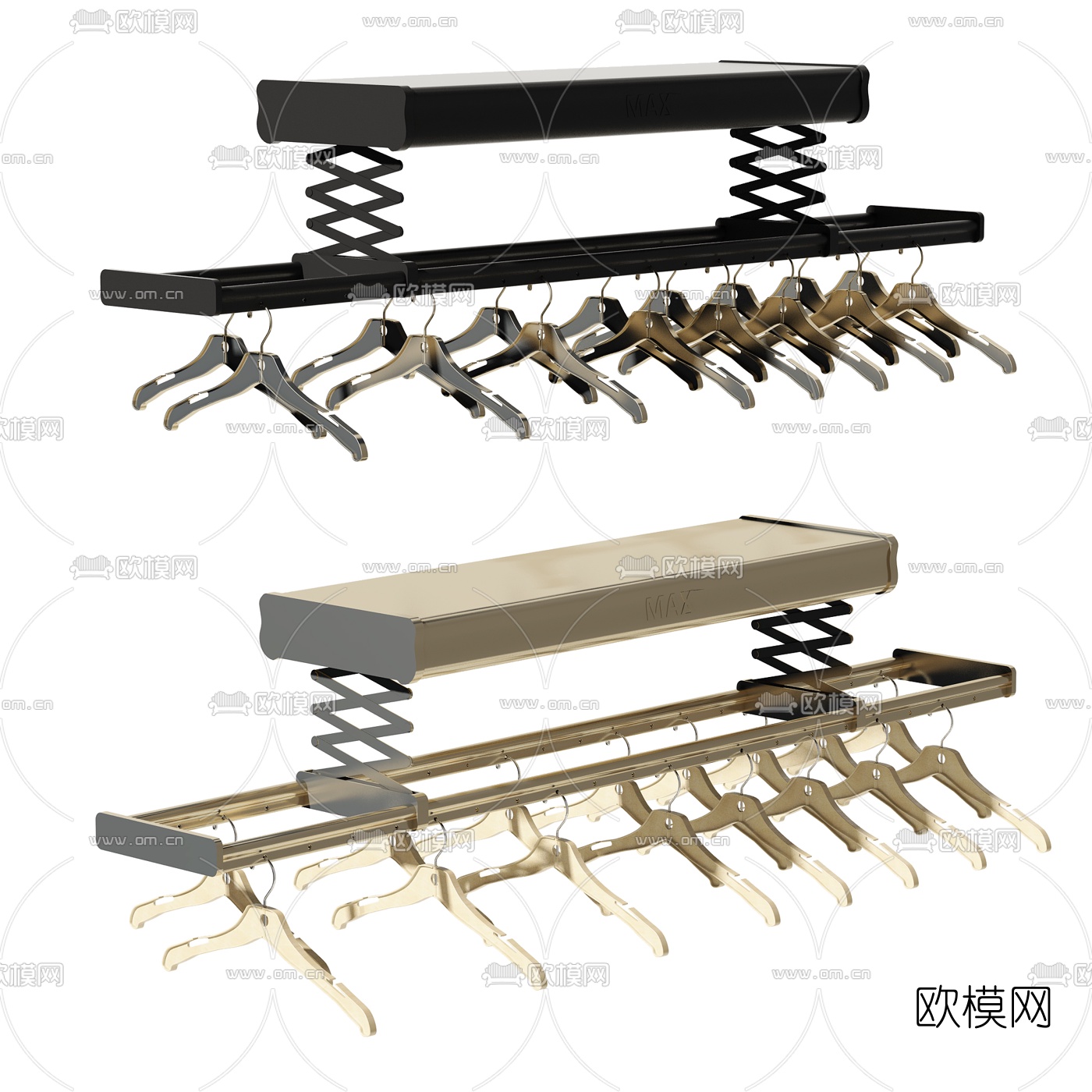 现代升降式晾衣架3d模型下载