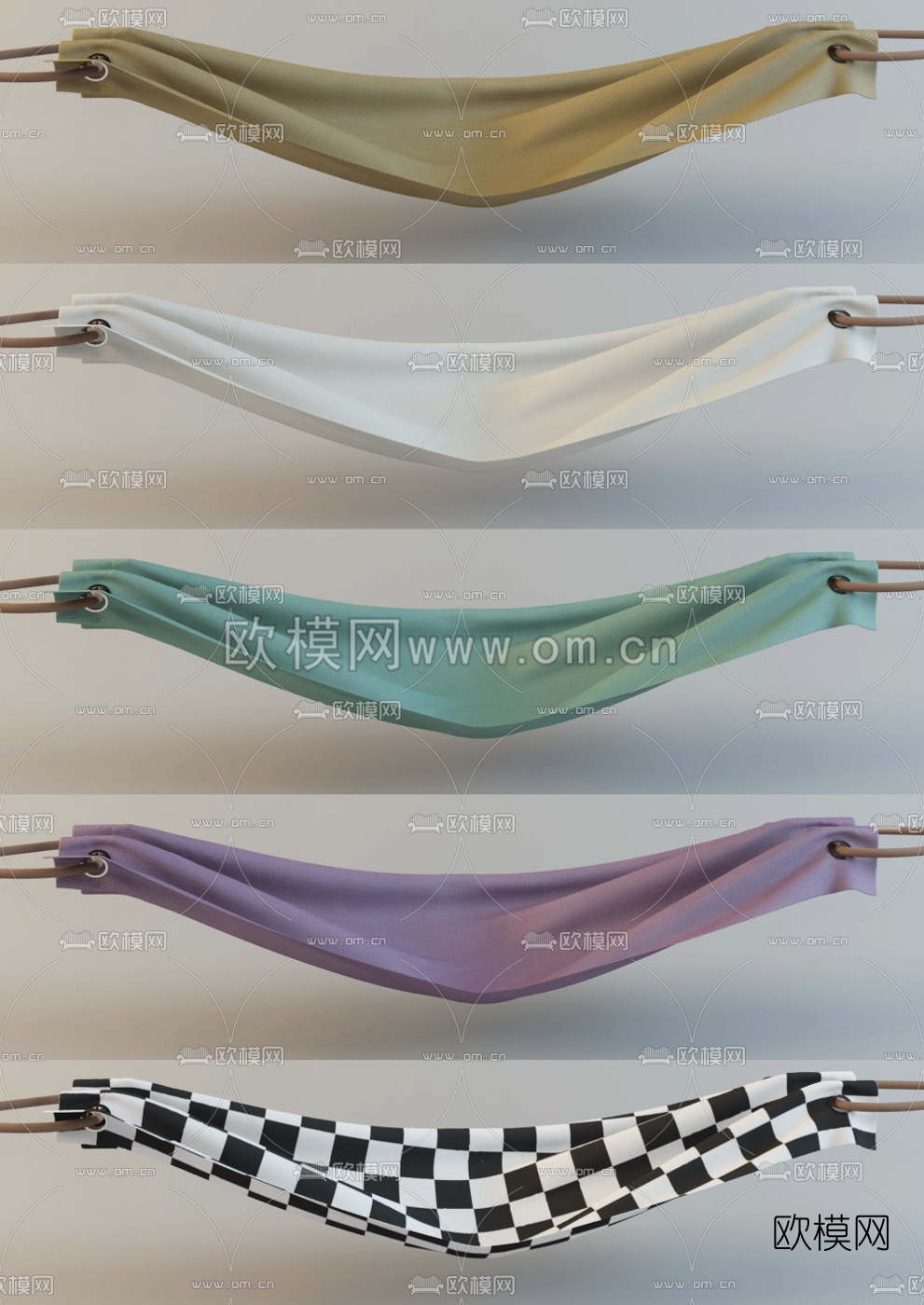 现代吊床3D模型
