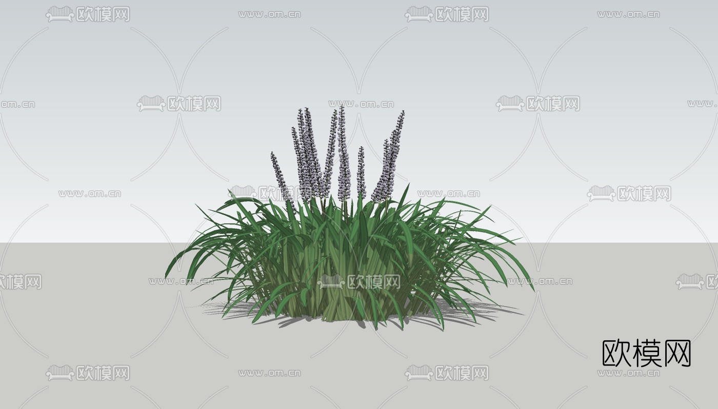 现代草丛免费su模型下载