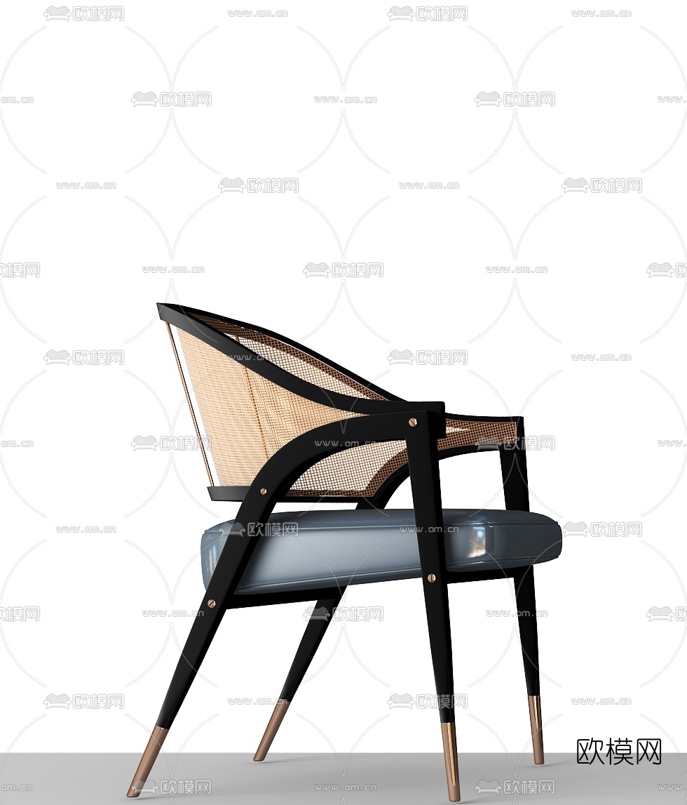 现代单椅组合3d模型下载（渲染图2）
