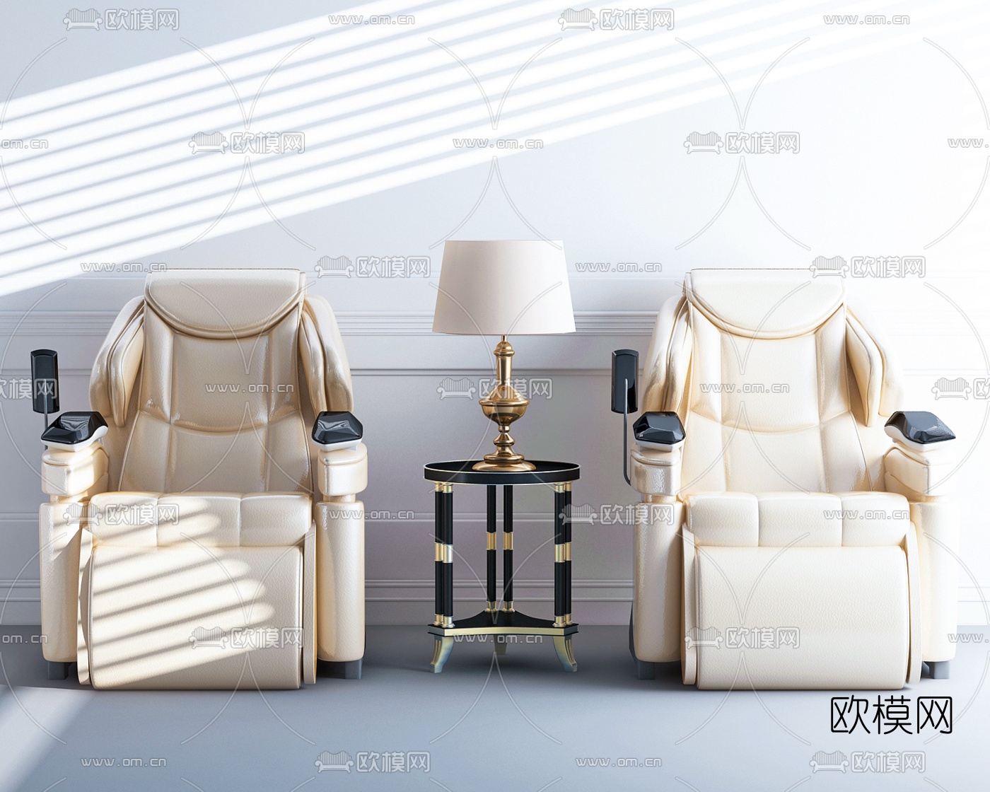 美式按摩椅3d模型下载