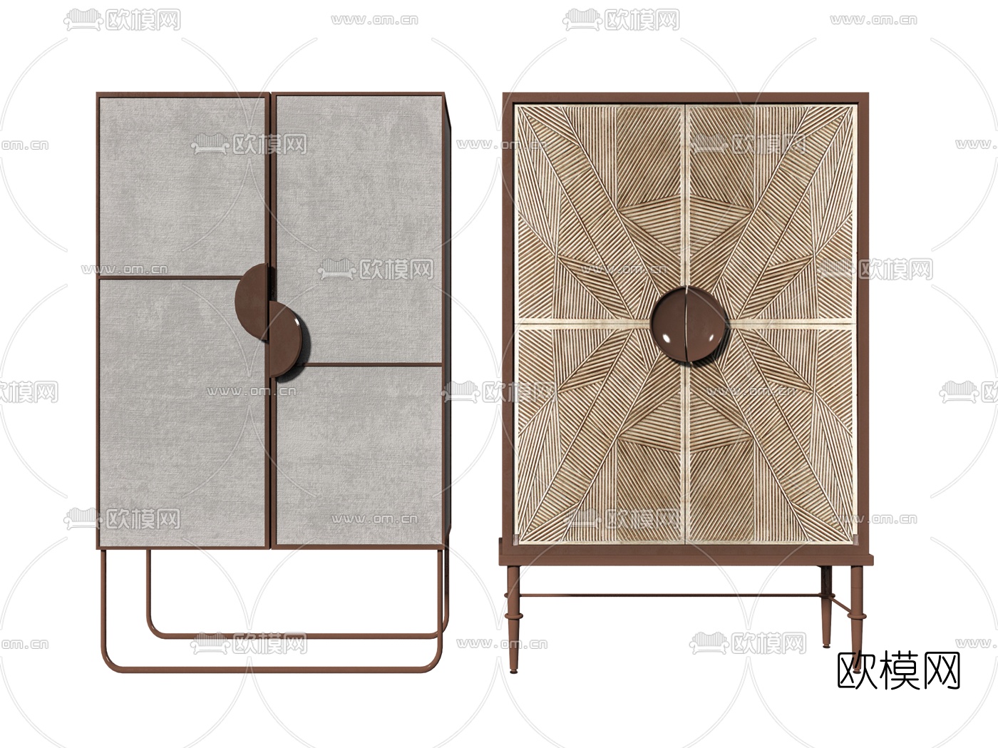 现代轻奢衣柜su模型下载（渲染图1）