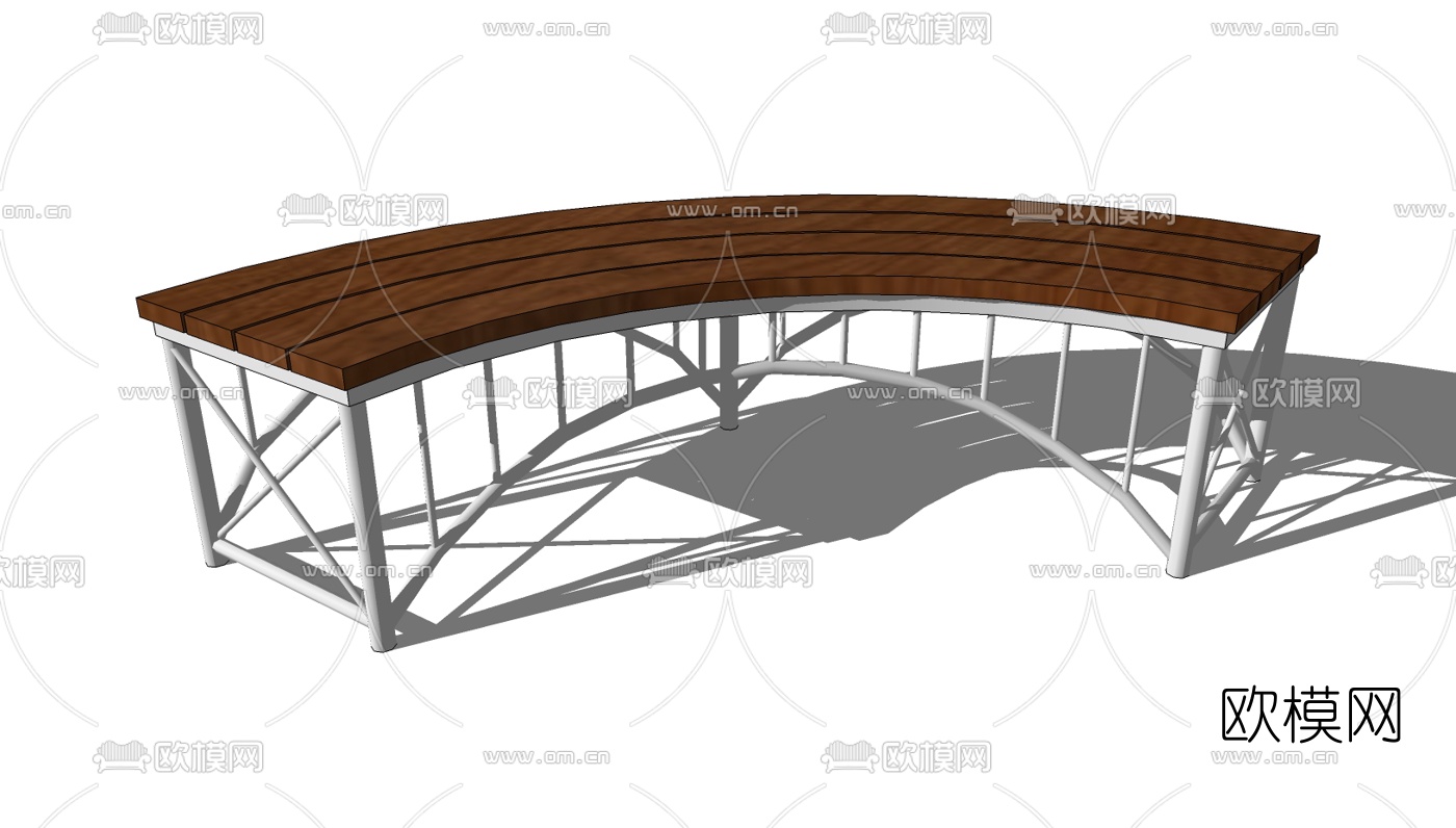 现代公用椅su模型下载