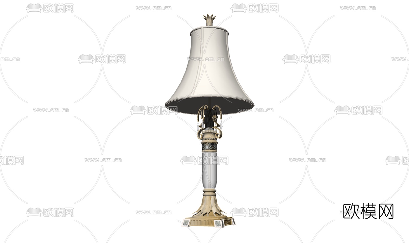 欧式台灯免费su模型下载