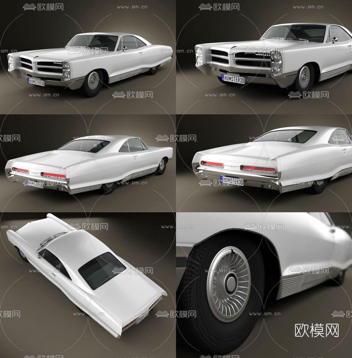 龐蒂亞克汽車3d模型下載