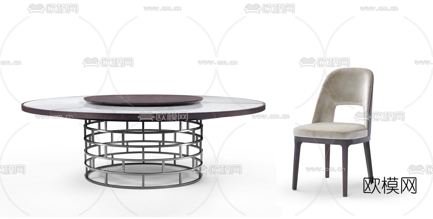 FLEXFORM 桌椅组合3d模型下载