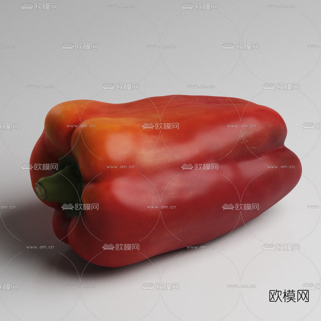 现代蔬菜辣椒3d模型下载（渲染图3）