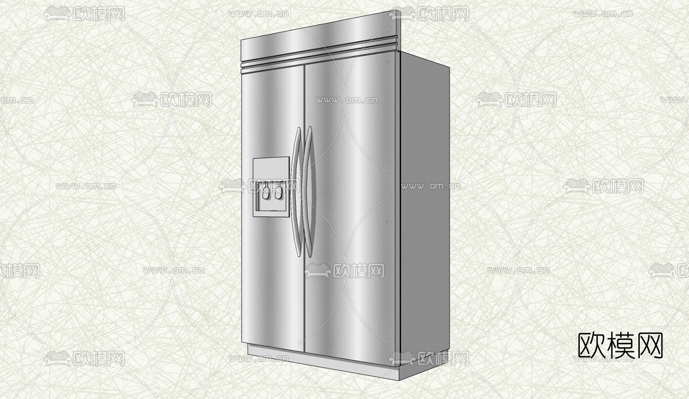 现代冰箱免费su模型下载