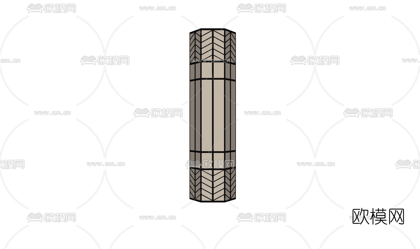 中式壁灯免费su模型下载（渲染图2）