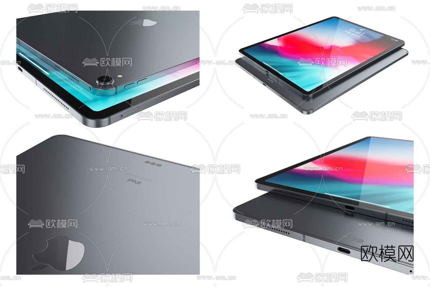 现代ipad新款平板电脑3d模型