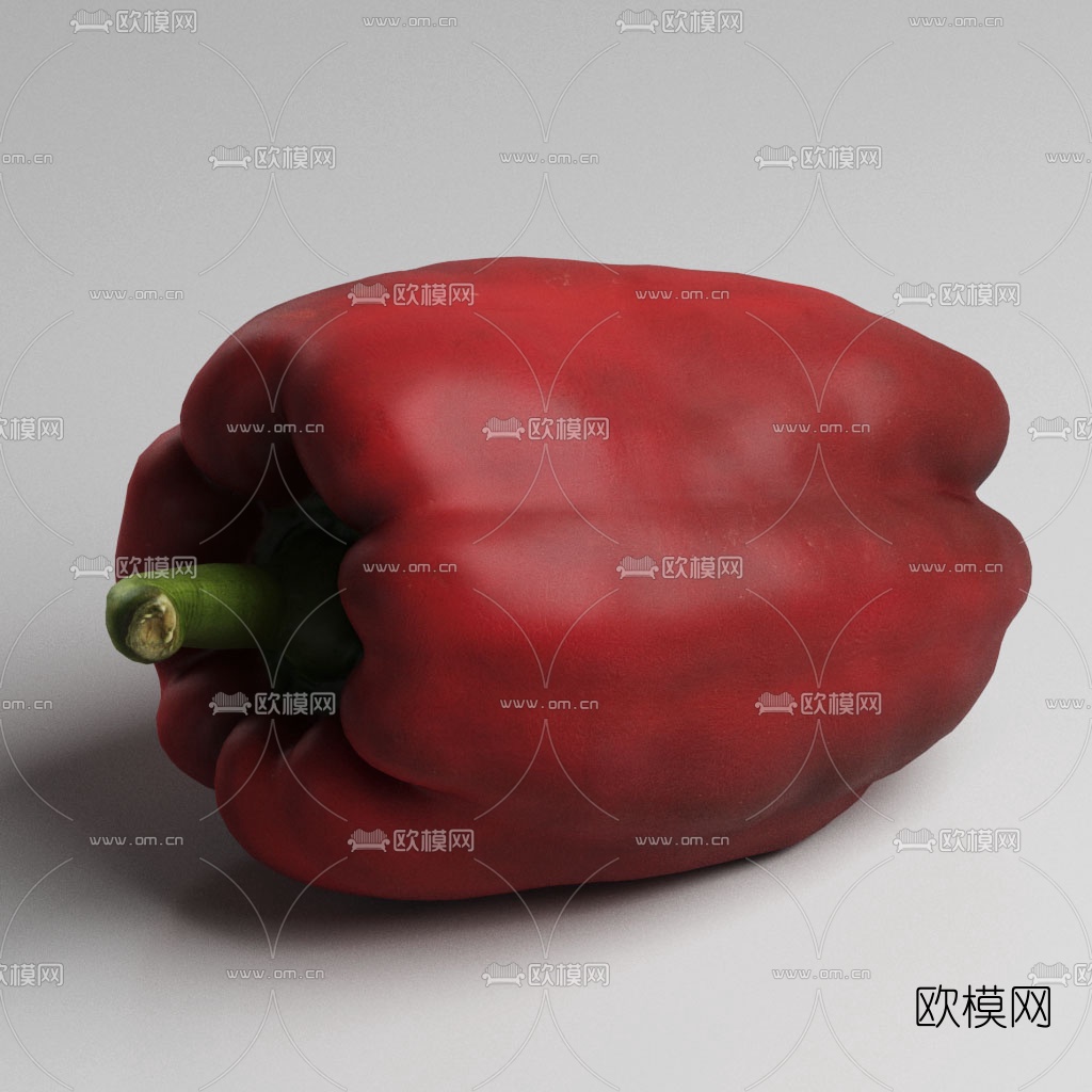现代蔬菜辣椒3d模型下载（渲染图2）