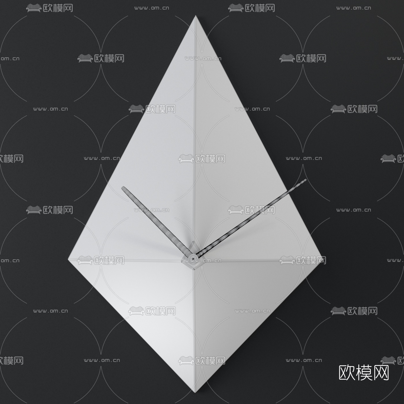 现代墙饰挂钟3d模型