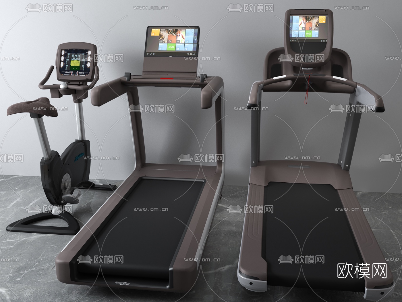 现代跑步机3d模型
