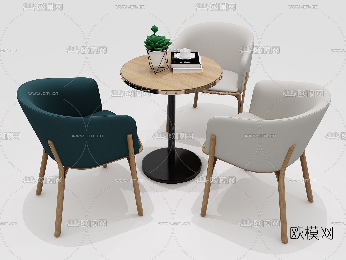 现代休闲桌椅3d模型
