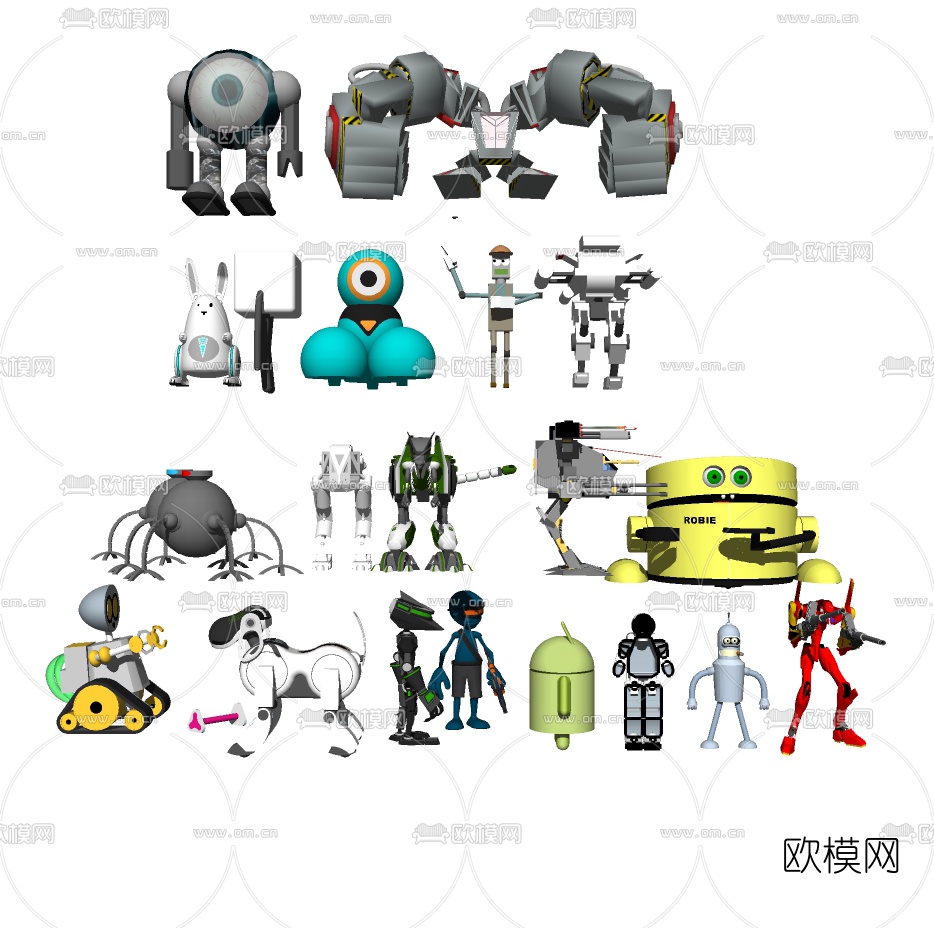 现代机器人su模型下载（渲染图2）