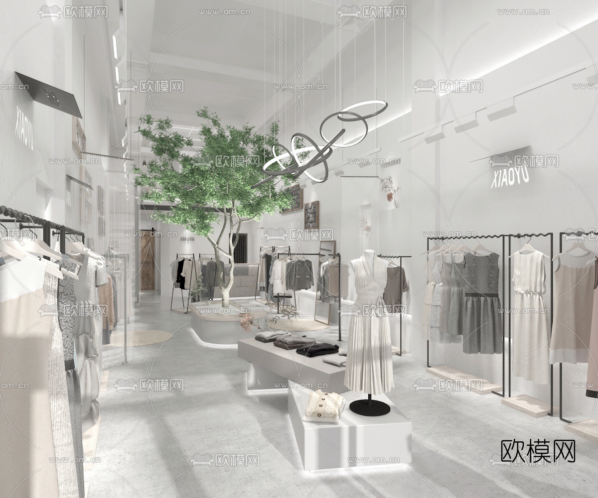 现代服装店3d模型