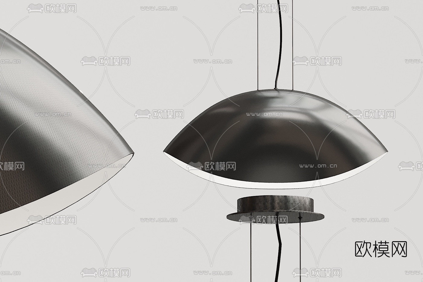 工业风几何吊灯3d模型下载