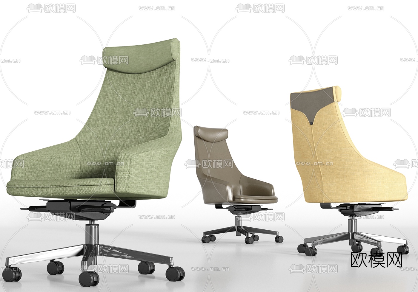 现代休闲办公椅su模型下载（渲染图1）