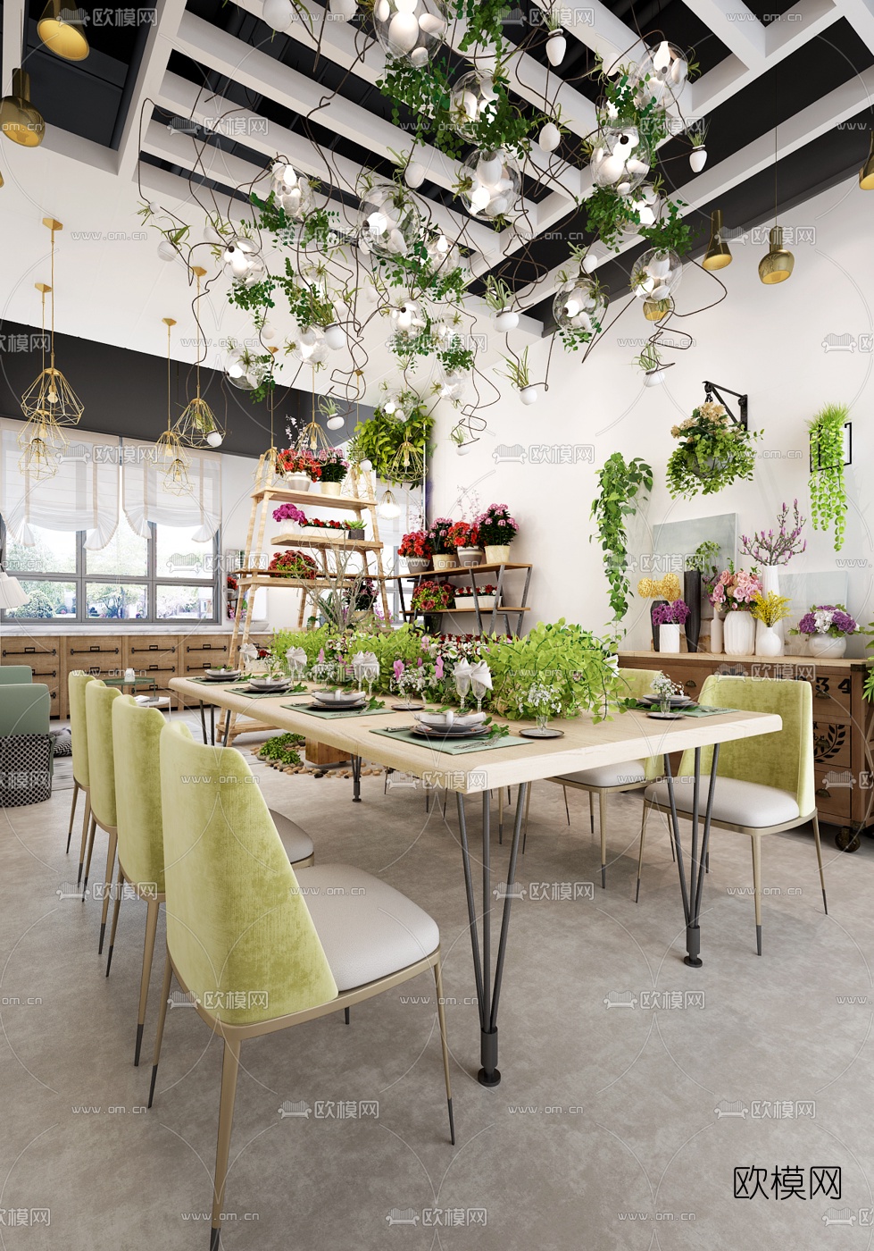北欧花店3d模型