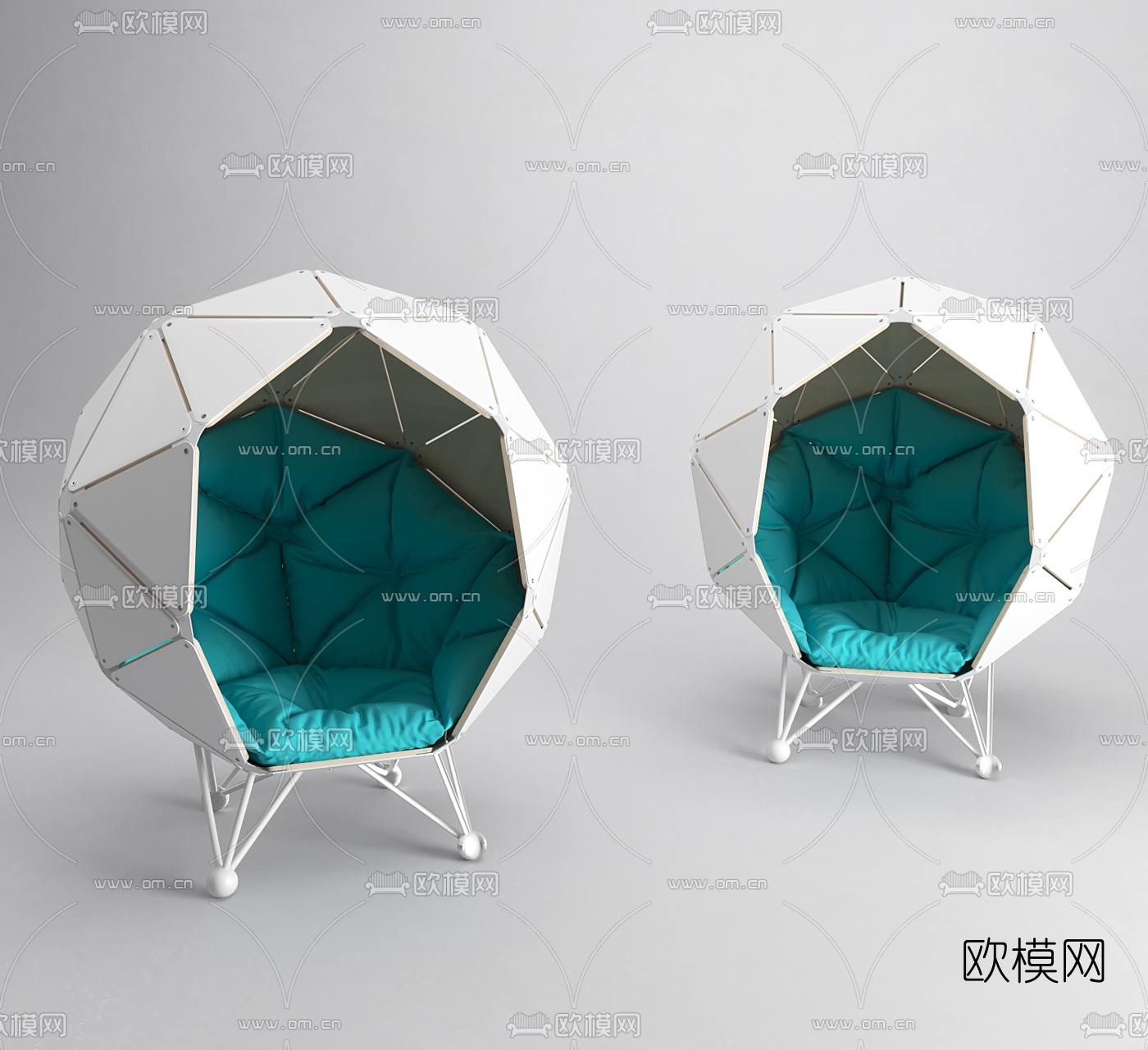 现代几何球形休闲椅3d模型下载_ID10686087_3dmax免费模型-欧模网