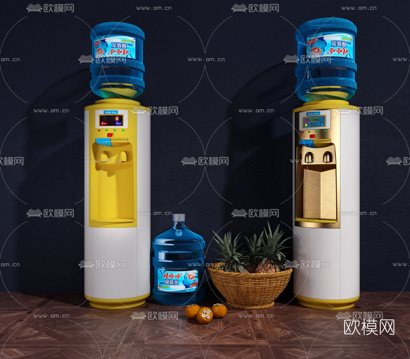 现代海尔饮水机3d模型