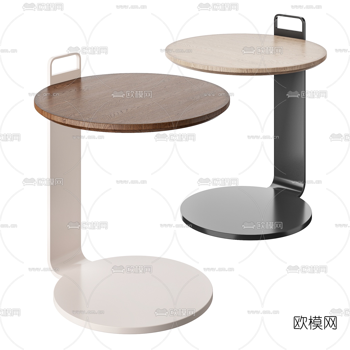 现代圆几边几3d模型