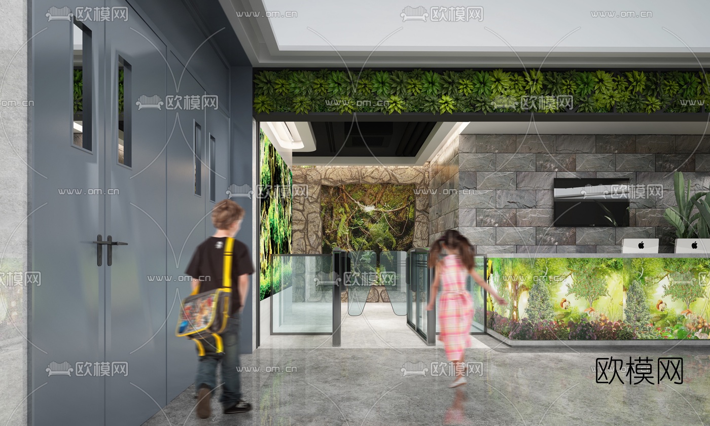 现代海洋馆儿童乐园3d模型下载（渲染图3）