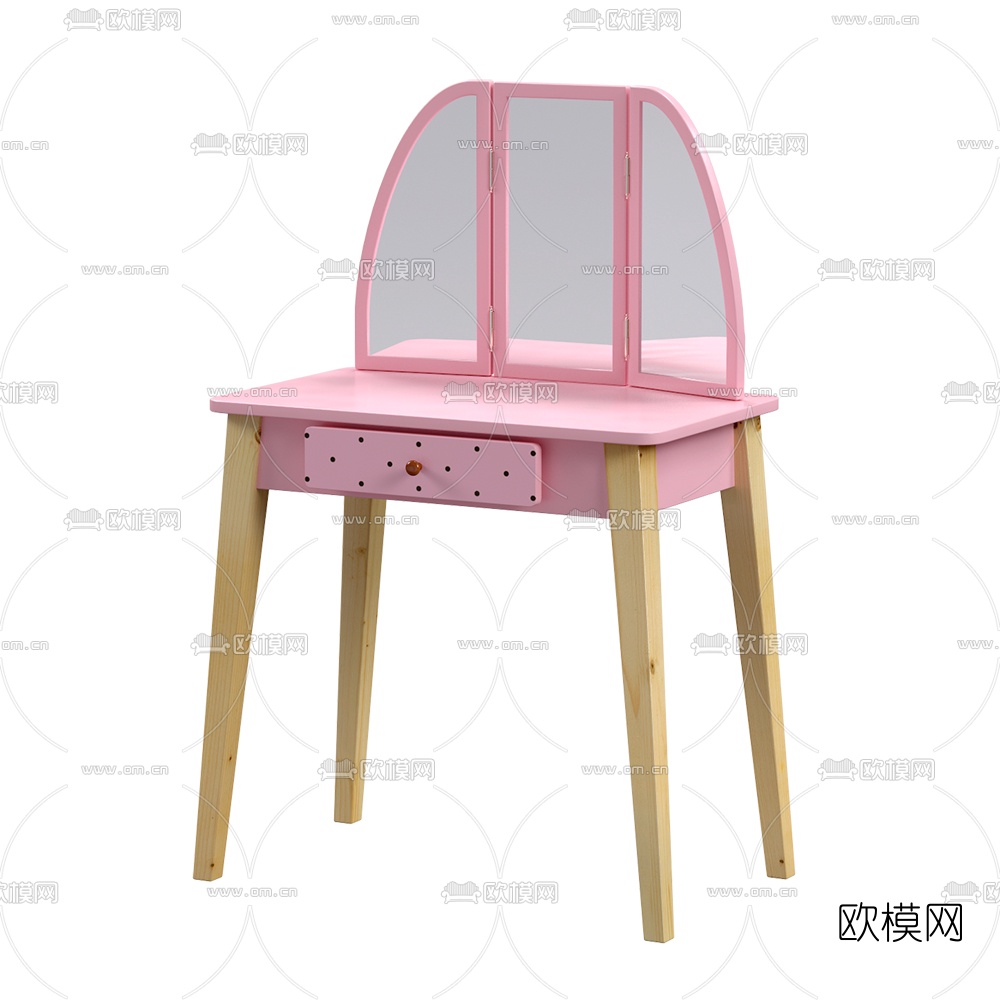 北欧梳妆台3d模型下载