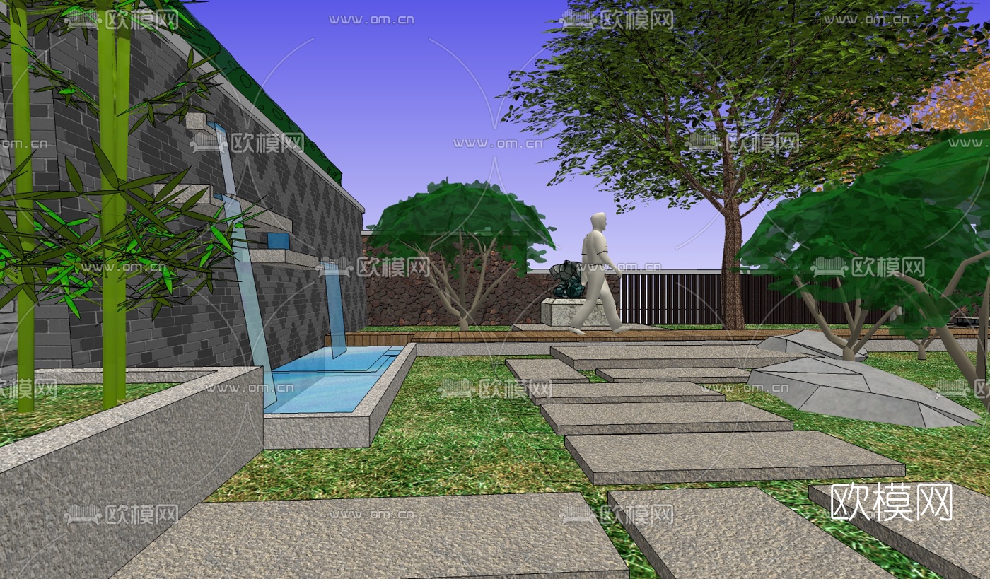 简欧别墅su模型下载（渲染图6）