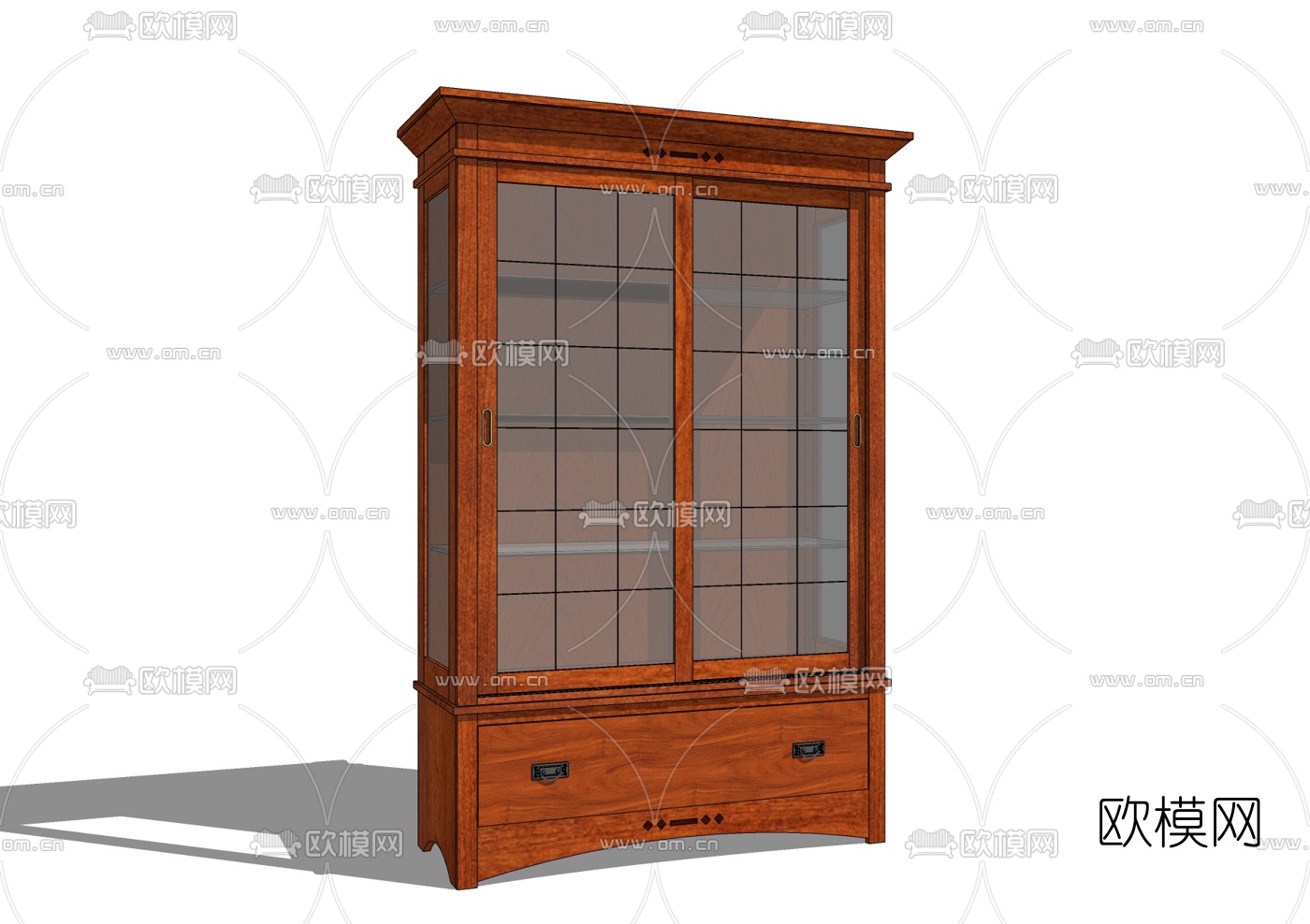 美式装饰柜免费su模型下载