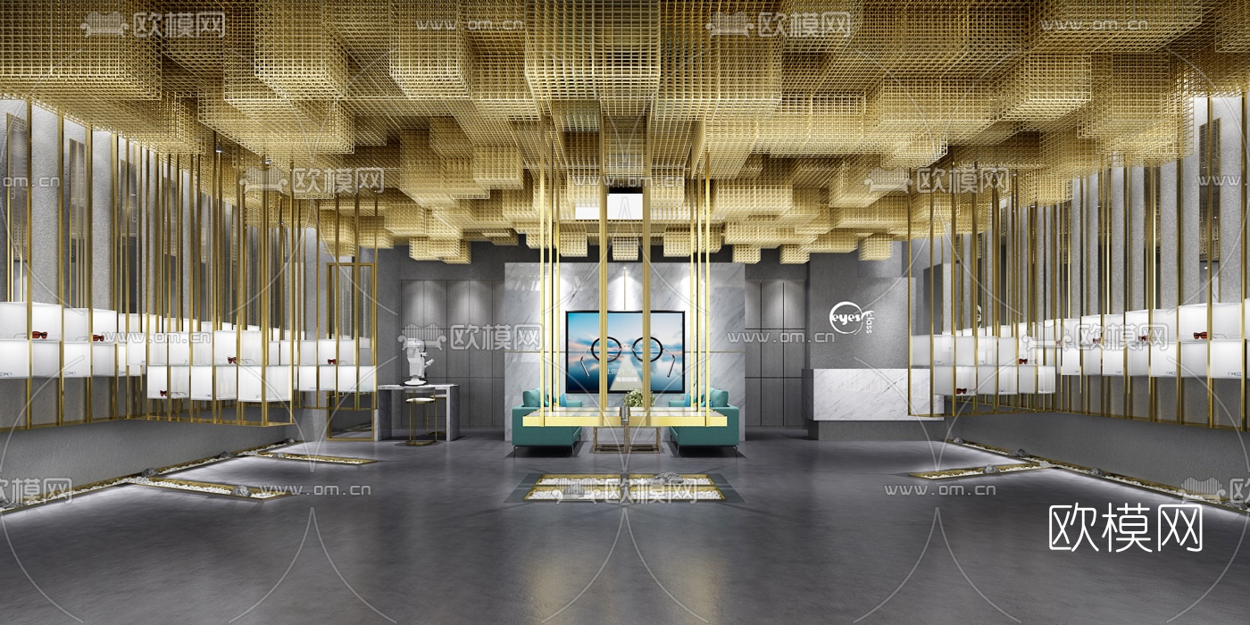 现代眼镜店专卖店3D模型