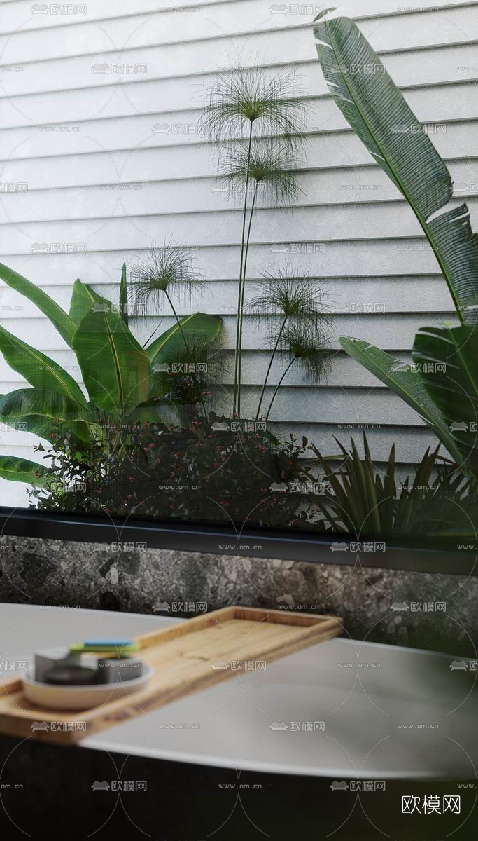 现代卫生间su模型下载（渲染图2）