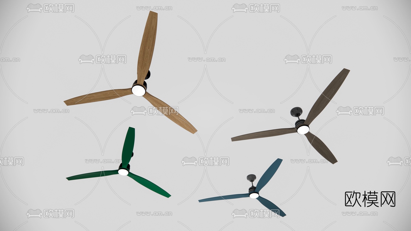 现代风扇su模型下载（渲染图1）