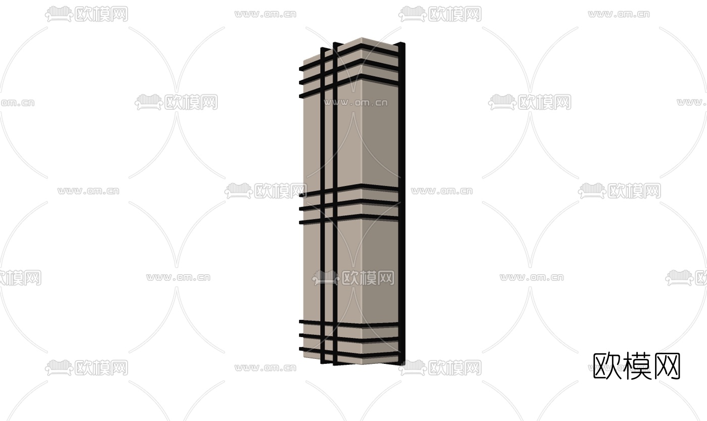 新中式壁灯免费su模型下载