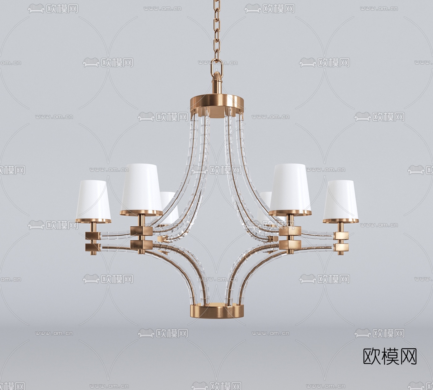 简欧方形十人桌餐桌椅3d模型下载（渲染图3）