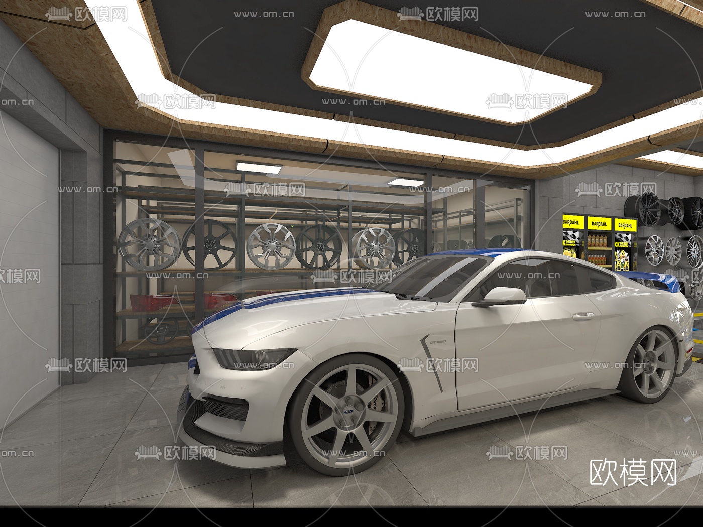 现代汽车美容中心3d模型