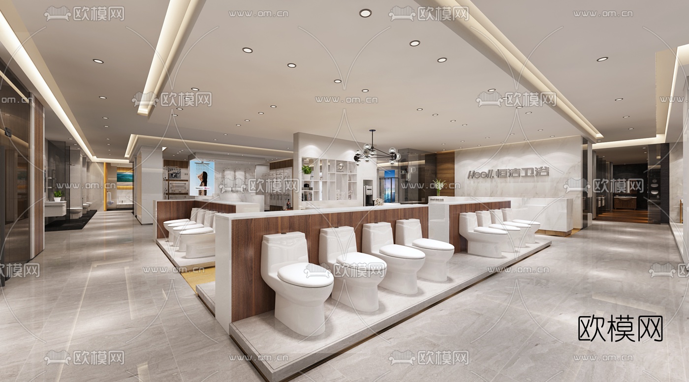 现代卫浴专卖店3D模型